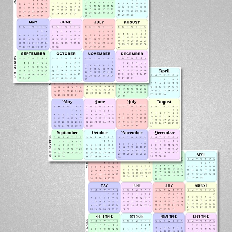 Mini Calendars Etsy Mini Calendars Etsy