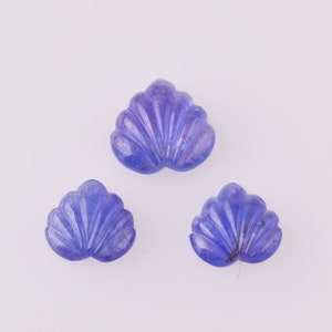 Natural Tanzanite Carved Stone Good Quality Carving Stone Fancy Shape For Jewelry Uses Stone Loose Gemstone