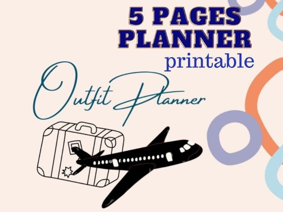 Travel Outfit Planner Canva Template Printable Etsy