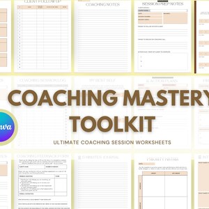 Coaching Session Worksheets: Canva Coaching Toolkit (Editable)