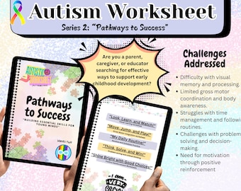 Scheda di lavoro per bambini autistici/Scheda di lavoro per bambini autistici/Quaderno di lavoro di supporto per l'autismo/Diario di terapia per l'autismo/Quaderno di lavoro neurodivergente/Schede di lavoro per la terapia