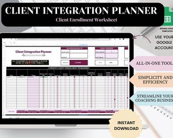 Therapist client tracker, Client Tracker google sheet, Client dashboard, Client onboarding, Client database, Client Management