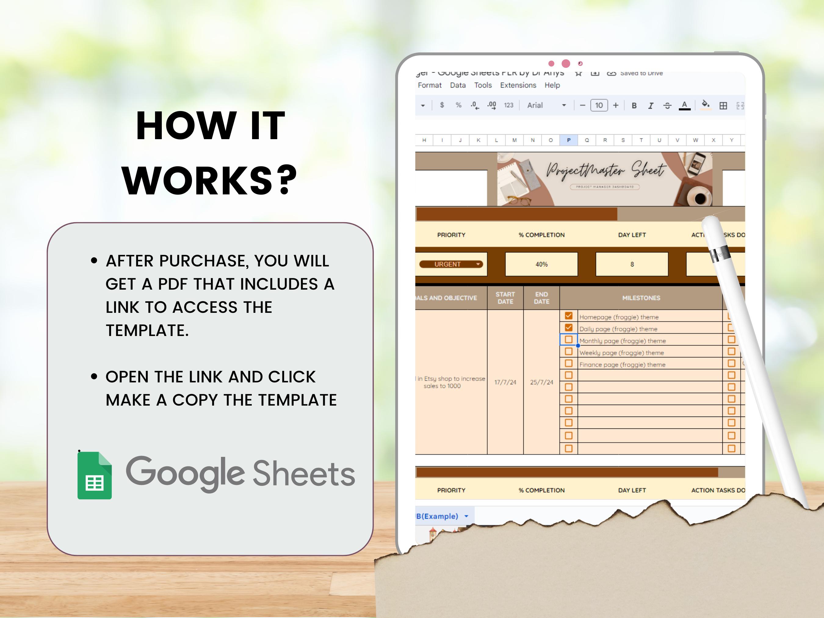 Project Tracker | Google Sheets Task Manager Template & CRM | Easy ...