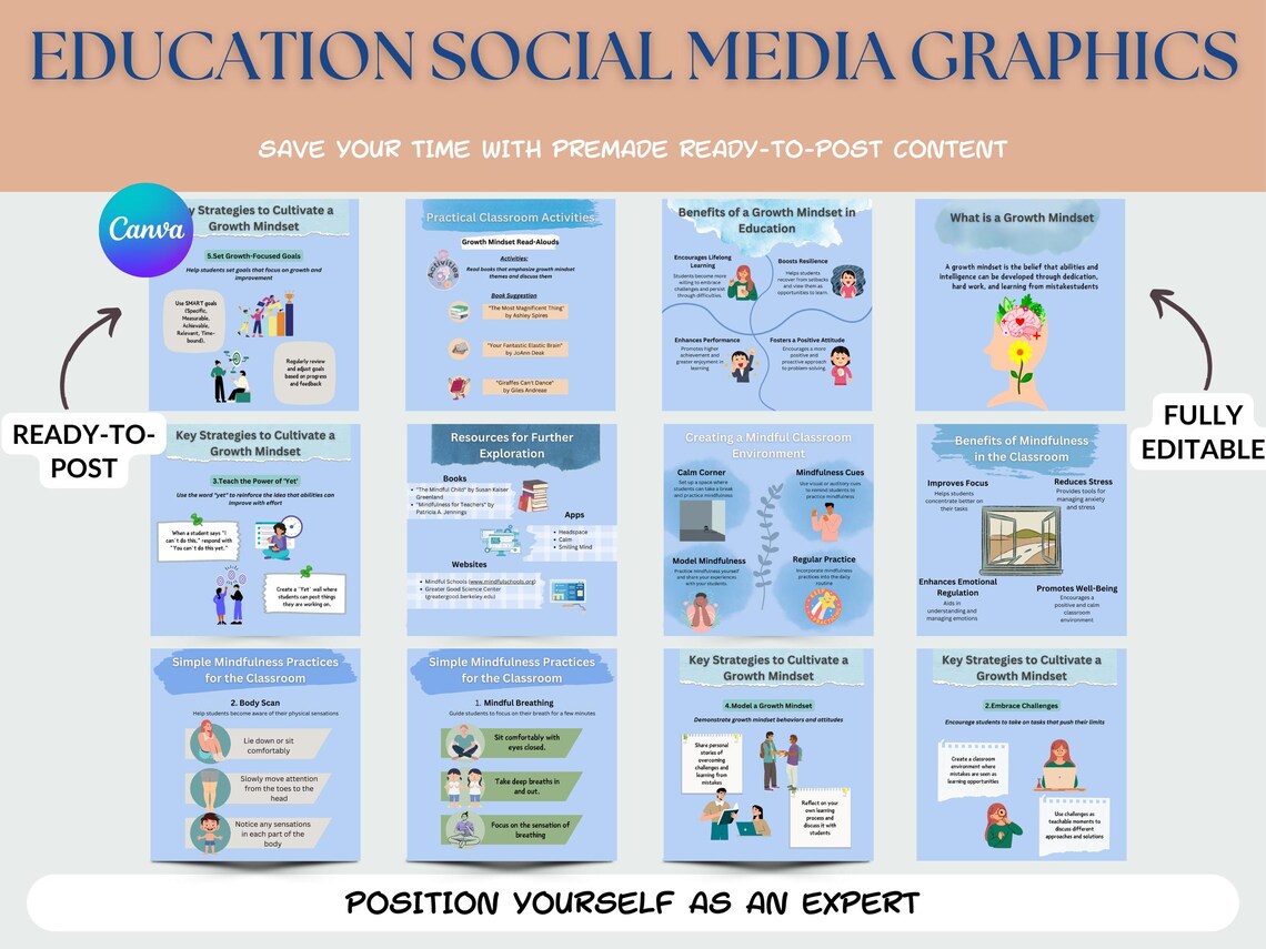 Social Media Education Infographics, Mindfulness Infographics for ...