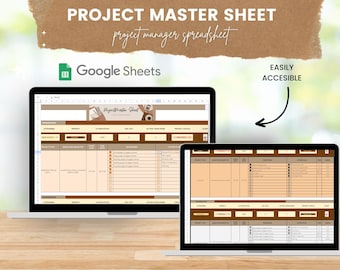 Project Planner Spreadsheet, project tracker, project management, project manager, project tracking