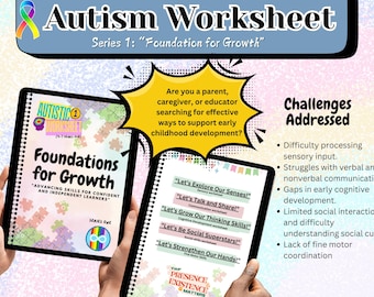 Scheda di lavoro per bambini autistici/Scheda di lavoro per bambini autistici/Quaderno di lavoro di supporto per l'autismo/Diario di terapia per l'autismo/Quaderno di lavoro neurodivergente/Schede di lavoro per la terapia