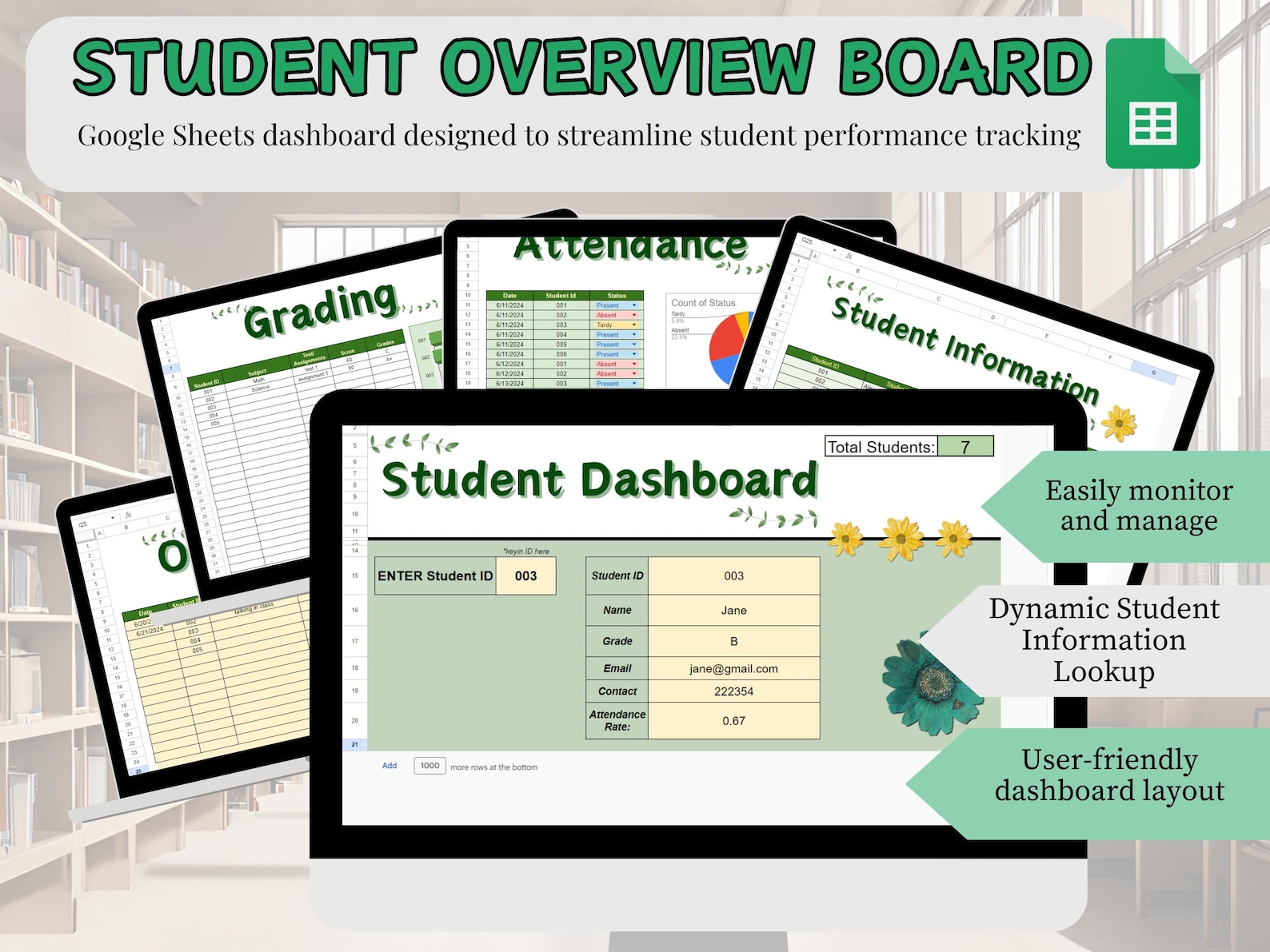Student Data Tracker, Student Behavior Log, Google Sheets Teacher ...