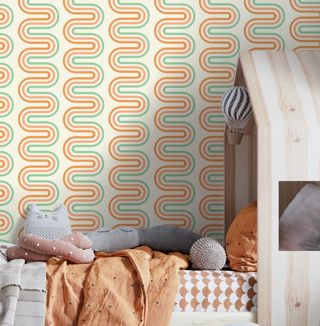 Pastel Peel and Stick Wallpaper Girl Room Wallpaper Accent Etsy