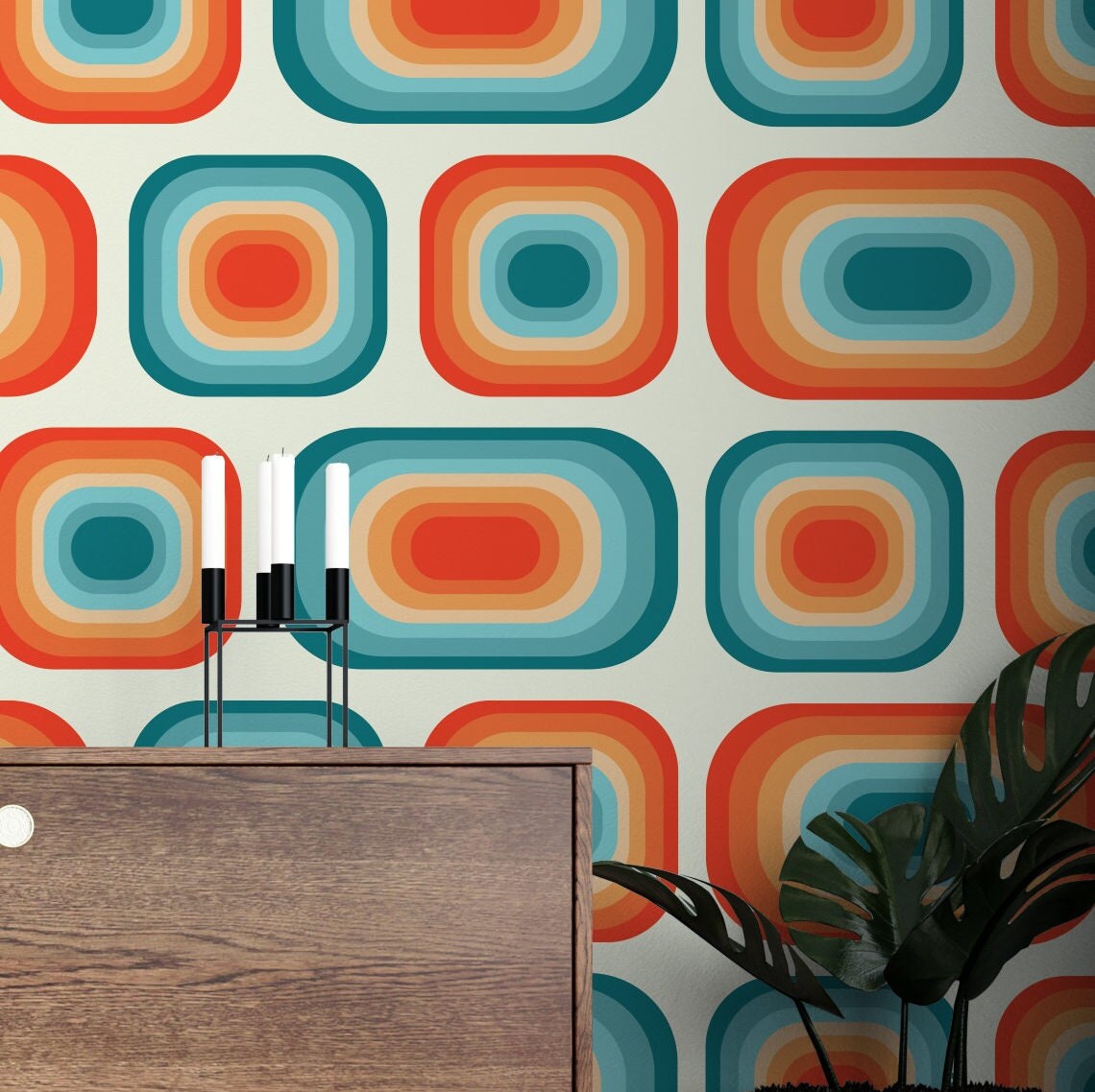 Retro Peel And Stick Wallpaper