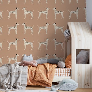 Beige dalmatian dog wallpaper