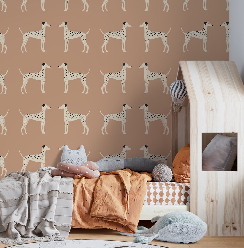 Beige dalmatian dog wallpaper