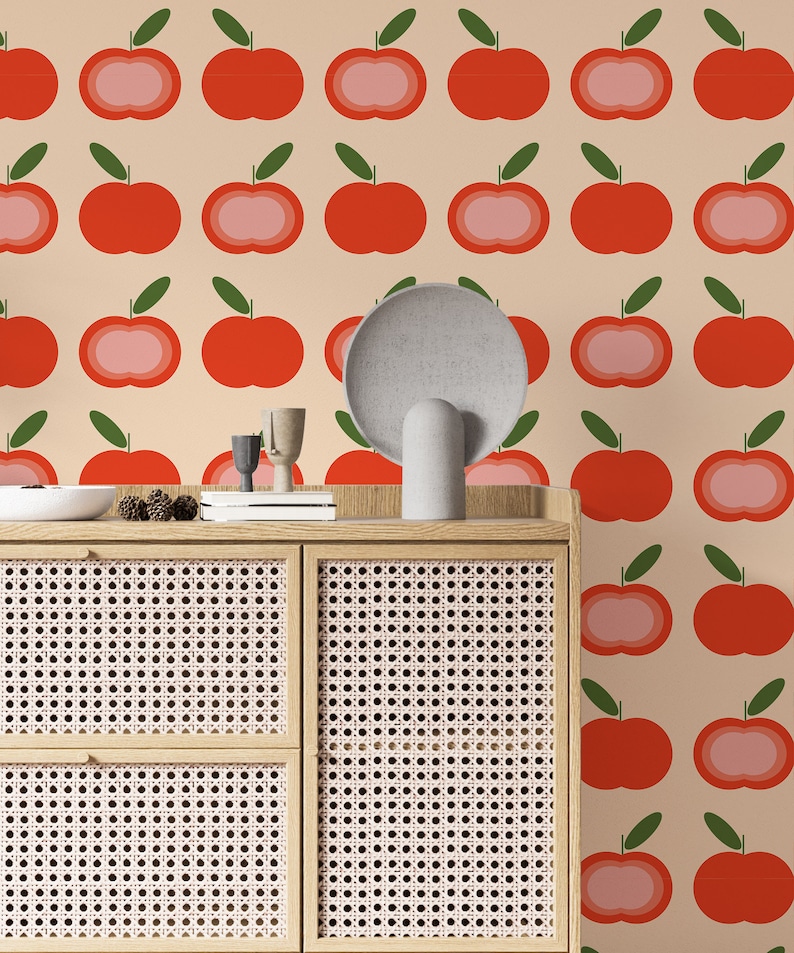 Red apple retro wallpaper