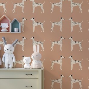 Beige dalmatian dog wallpaper