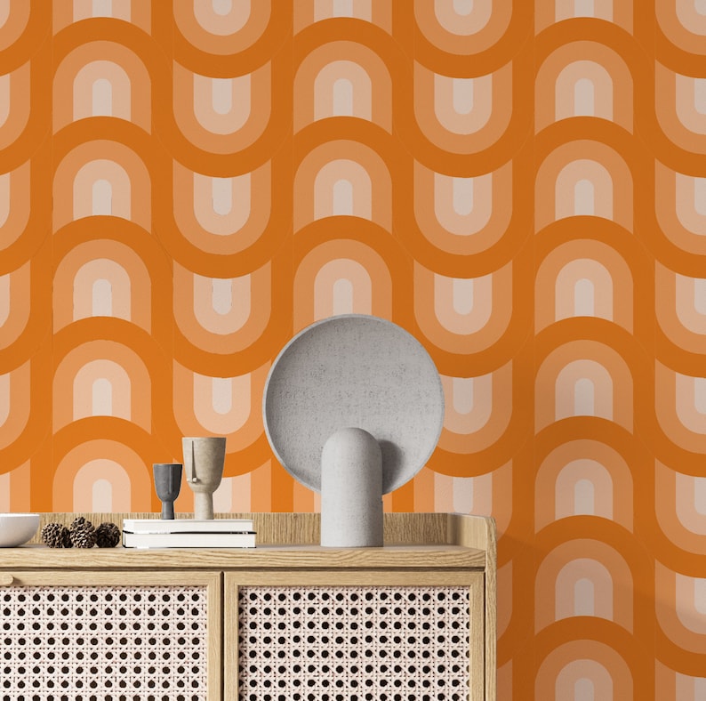 Orange Peel and Stick Wallpaper Thick Canvas Structured Etsy