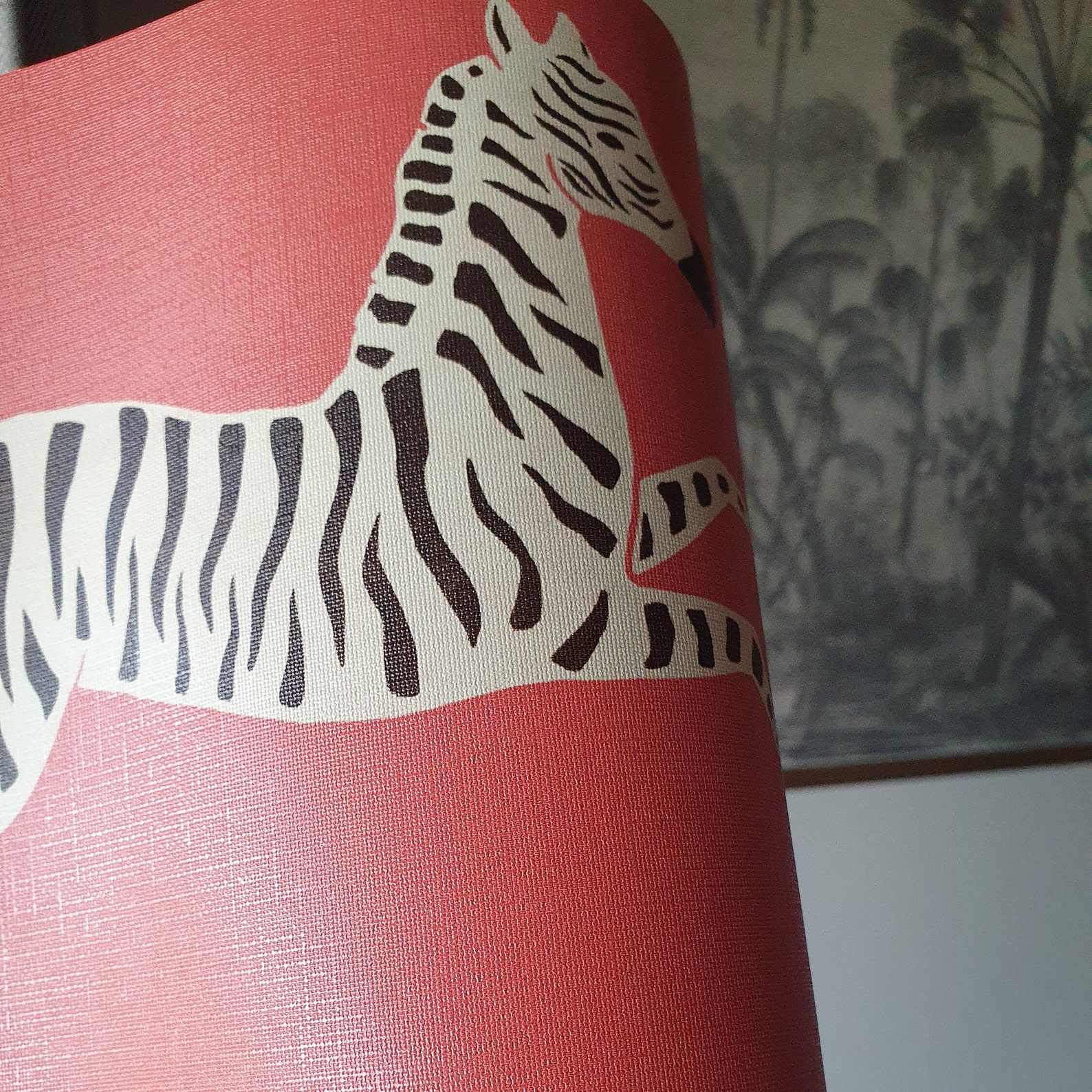 Zebra Peel and Stick Wallpaper Pink Wallpaper Vintage Zebra Etsy