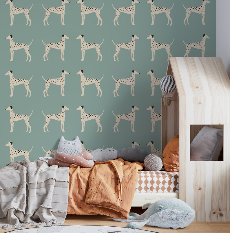 Blue dalmatian dog wallpaper