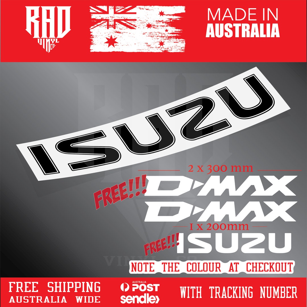ISUZU D-max Solid/outlined Cut Tailgate Vinyl Sticker Decal - Etsy