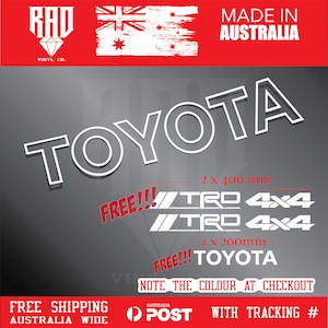 TOYOTA Hilux Rugged X Heckklappe | Vinyl-Aufkleber-Abziehbild