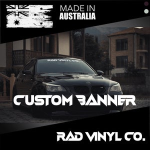 Custom TEXT Car Windshield Text Banner | Vinyl Sticker Decal
