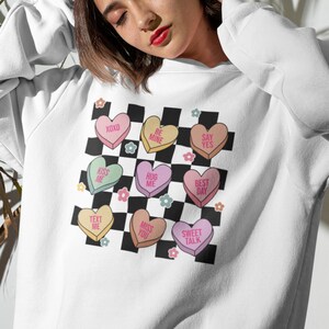 Be Mine Sweatshirt, Conversation Hearts, Valentine Sweatshirt, Valentines Sweatshirt, Valentine Shirt, Couple Gift Valentines, Gift For Her