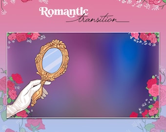 Transition stinger Romantic Roses , animated stinger transition, obs streamlabs transition
