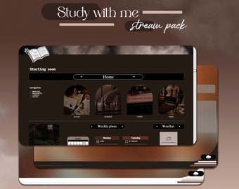 Cozy Autumn Study Stream: Notion Inspired Overlay, Minimalist Design, Pomodoro Clock, Dark Academia Aesthetic