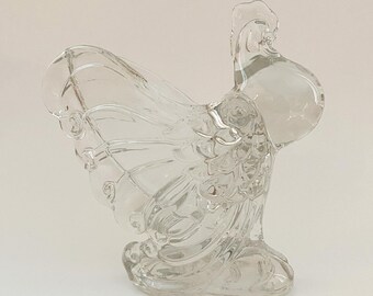 Heisey Coq Vase Verre Clair