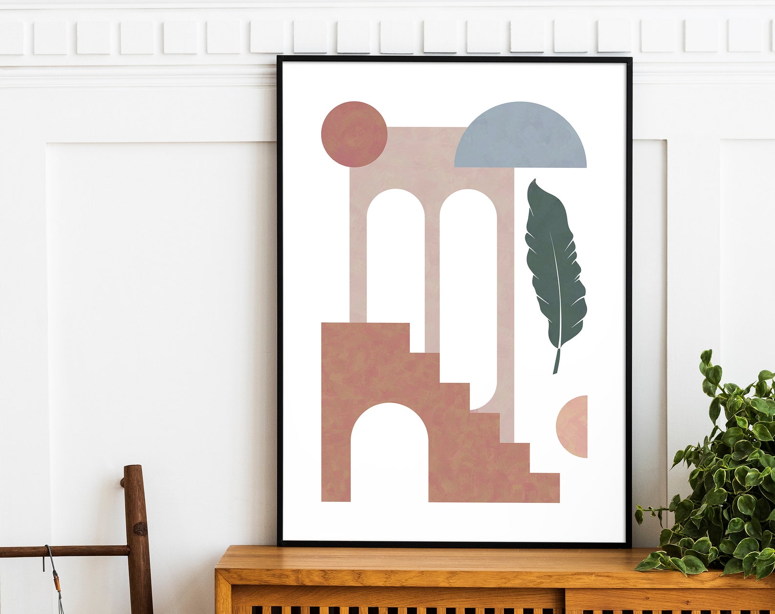 Geometric Wall Art Minimalist Poster Modern Home Decor Architectural ...