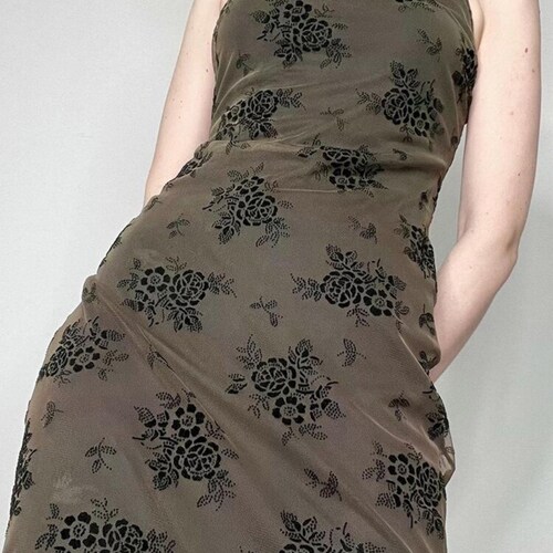 Floral Print Midi Dress Vintage Mall Gothic Women Retro Y2k - Etsy Australia
