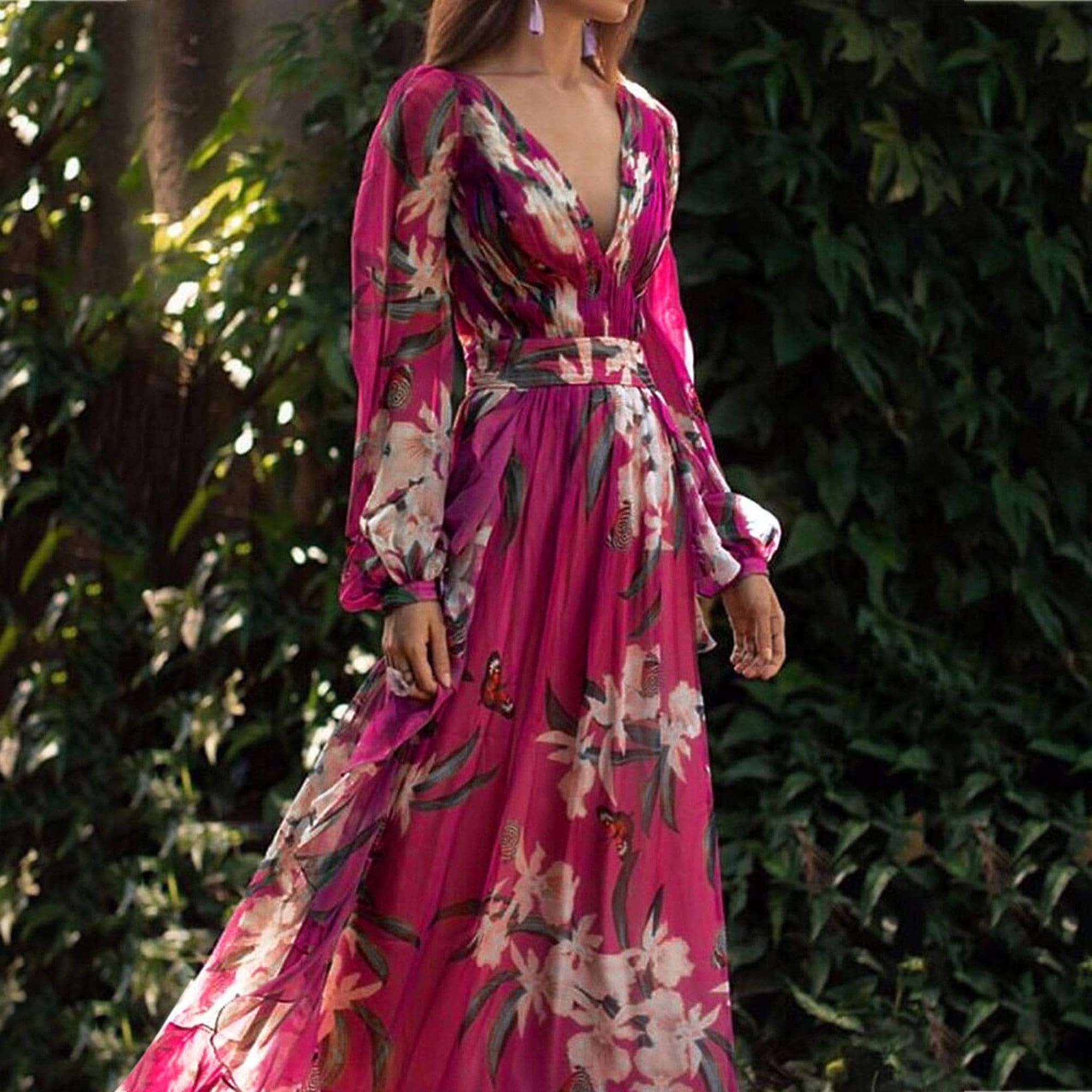 Chiffon Long Dress - Etsy