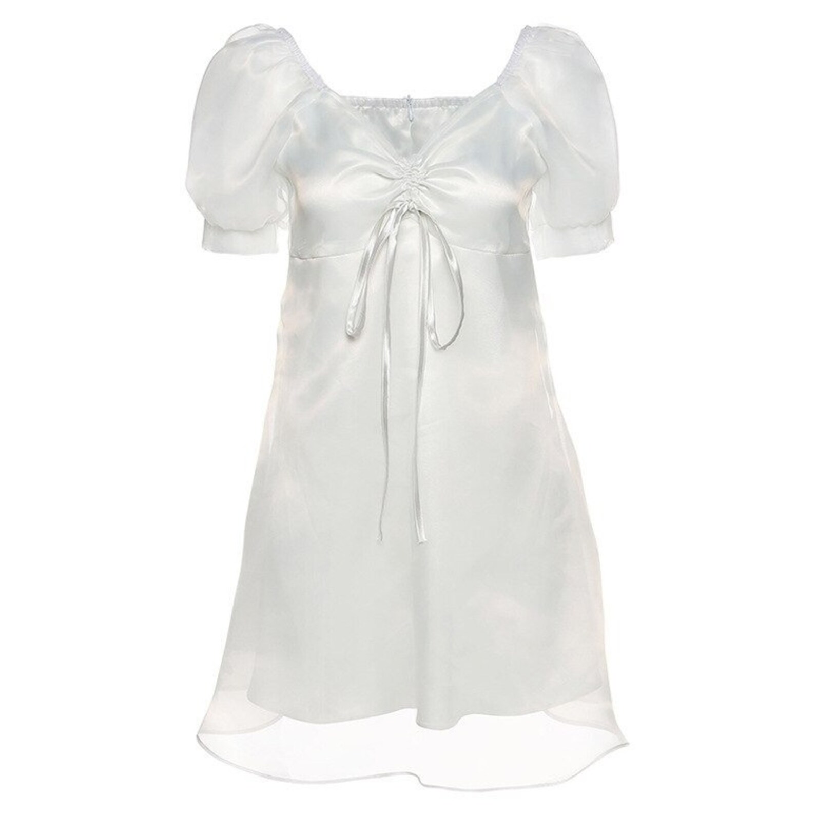 French Fairy Tulle Dress Gauze Puff Sleeve Dress Cottagecore Etsy