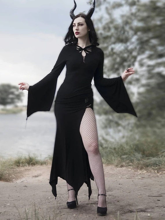 gothic batwing dress