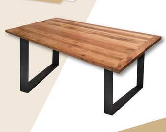 Pieds de table en acier au design industriel | Chemins de table/cadre de table pour table basse, table à manger, bureau, banc | 1 paire de pieds de meuble 70 x 72 cm