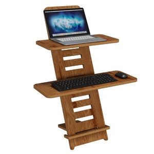 Standing desk | Standing desk impregnated | Desk attachment | Laptop stand wood | Standing desk attachment desk | Laptop Desk |Standing Desks