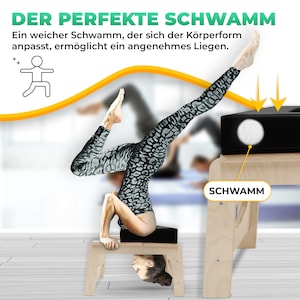 Chaise de yoga et tabouret de poirier CAWI Premium Fabriqué en Europe Pour le fitness, la méditation et la relaxation image 3