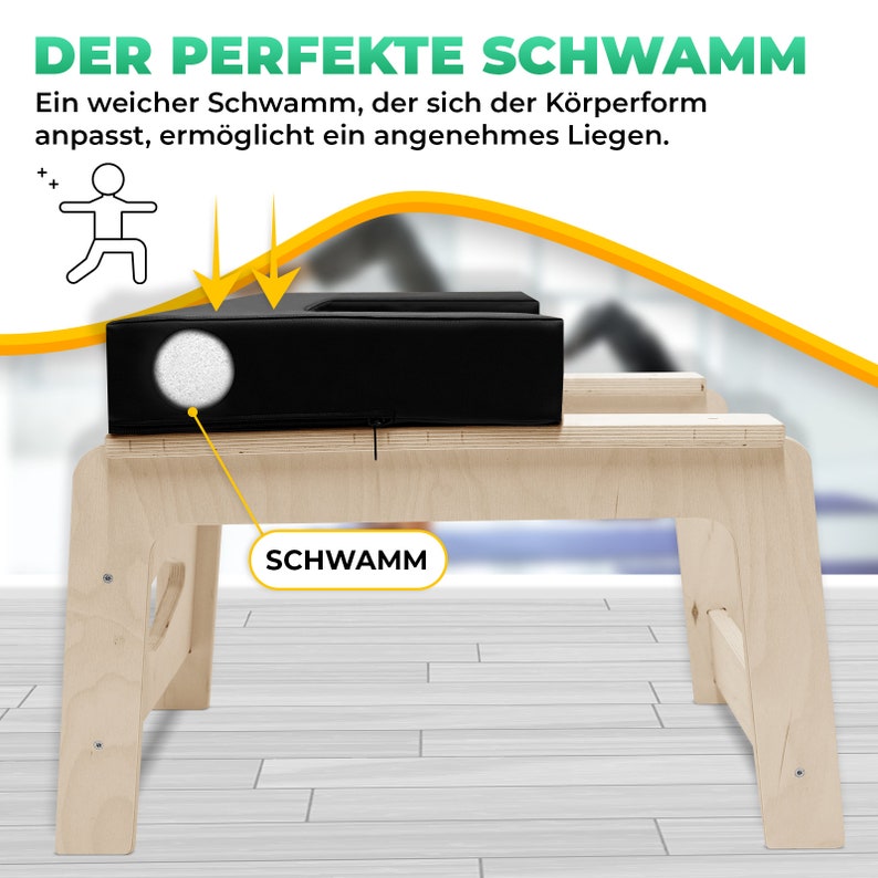 Chaise de yoga et tabouret de poirier CAWI Premium Fabriqué en Europe Pour le fitness, la méditation et la relaxation image 7