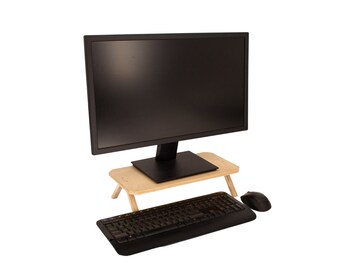 Support de moniteur en bois | Support d'écran | Support ergonomique | surveiller l'augmentation | Support de bureau pour ordinateur/ordinateur portable/télévision