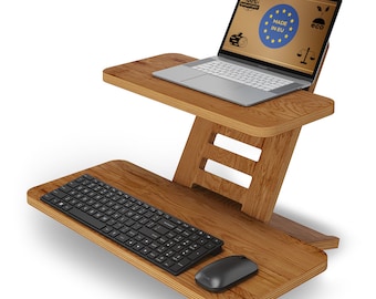 Sta-bureaubevestiging | Waterdicht | Sta-bureaus | Sta-bureau hout | Laptopstandaard | Staan | Statafelbevestiging | Lessenaar | Gemaakt in de EU