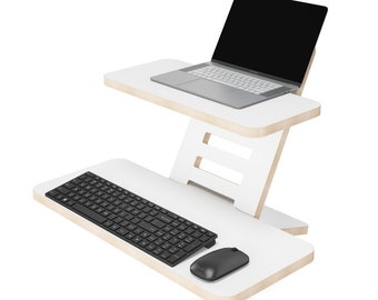 Fixation de bureau debout | Laminé | Bureaux debout | Bureau debout en panneau de bois | Support pour ordinateur portable | Stand | Table de bar | Attache de bureau