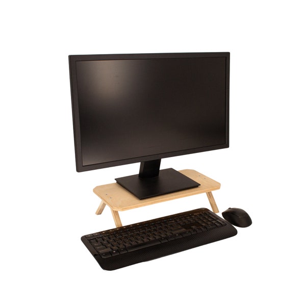 Monitorständer aus Holz , Bildschirmständer, Ergonomischer Ständer, Monitorerhöhun,  Monitorarme & Ständer Schreibtischerhöhung