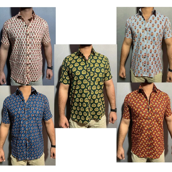 Block Printed Shirt Etsy