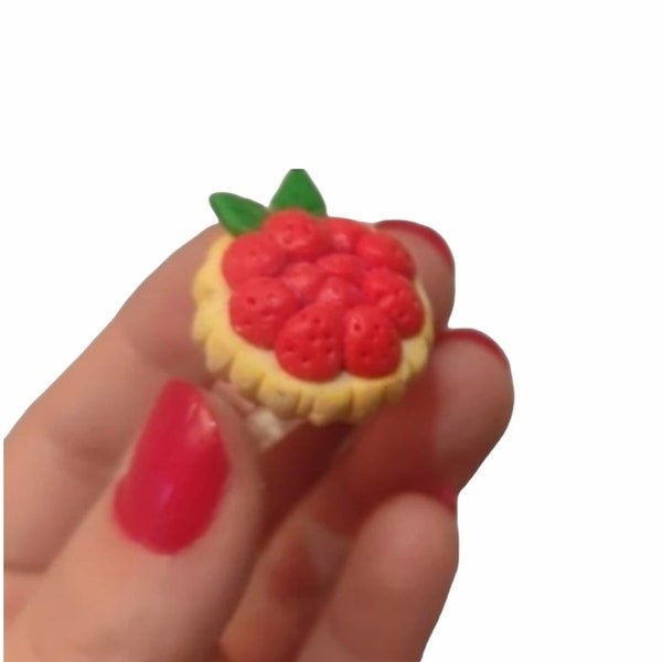 Bague tarte aux fraises