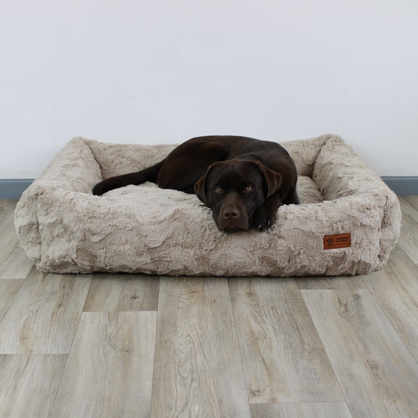 Hundebett Kuschelbett Deluxe orthopädisch von HS-Hundebett, Farbe Sand