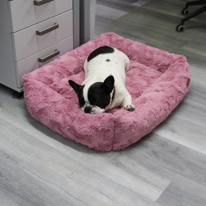 Dog bed cuddle bed deluxe orthopedic from HS-Hundebett, color antique pink