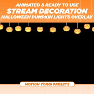 アニメーション Twitch ハロウィーン パンプキン ライト オーバーレイ、ゴースト Twitch ハロウィーン オーバーレイ、アニメーション ハロウィーン ストリーム デコレーション、不気味な Twitch オーバーレイ