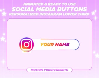 Individuell animiertes Instagram Unteres Drittel: Social Media Overlay