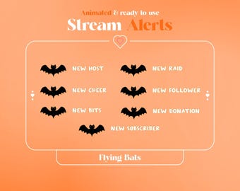 Animated Halloween Bat Twitch Alerts: Spooky Stream Decoration