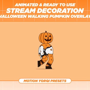 Animierter Halloween Kürbis Overlay: Gruselige Twitch Dekoration