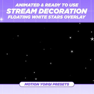 Animated Sparkling Stars Twitch Stream Overlay