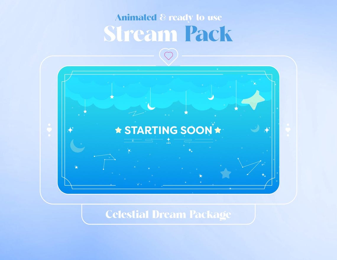 Loading Imagestream Celestial Animated Stream Pack: Twitch Overlays, Alerts, Transitions ...